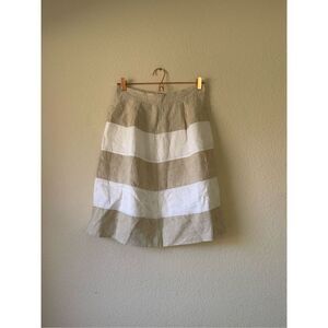 Mario Romano linen striped skirt size small